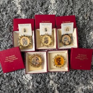 Hummel Gold Christmas Ornaments Set